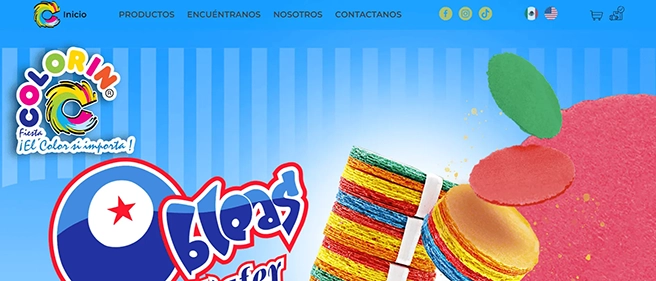 Sitio Colorines - Empresa de Dulces en escritorio.