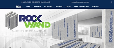 Sitio Rockwand de paneles prefabricados en vista de escritorio.