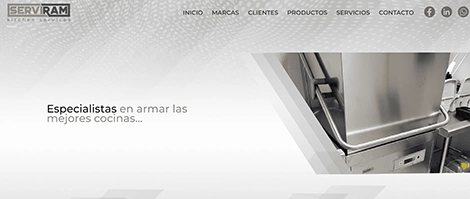 Vista de escritorio del sitio Serviram