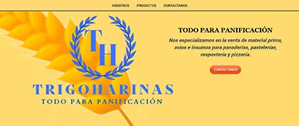 Vista de escritorio del sitio Trigoharinas